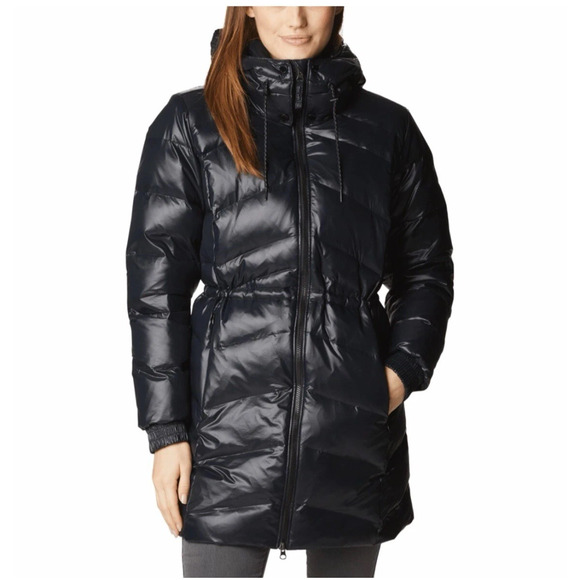 Columbia Icy Heights Down Puffer Jacket Coat Women 3X Gunmetal Black Warm Winter - Picture 2 of 16